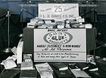 Vintage Davis Glue Products booth
