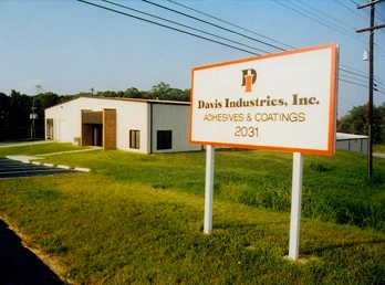 Davis Industries Inc sign from 1980